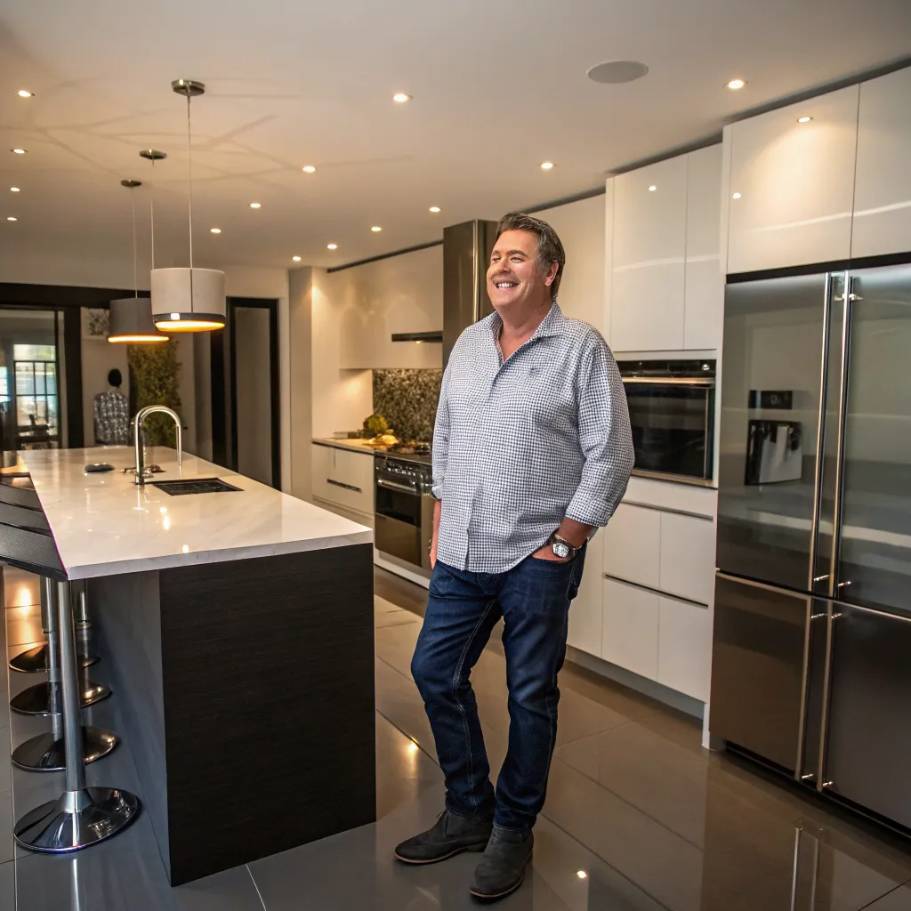 John in his renovated kitchen